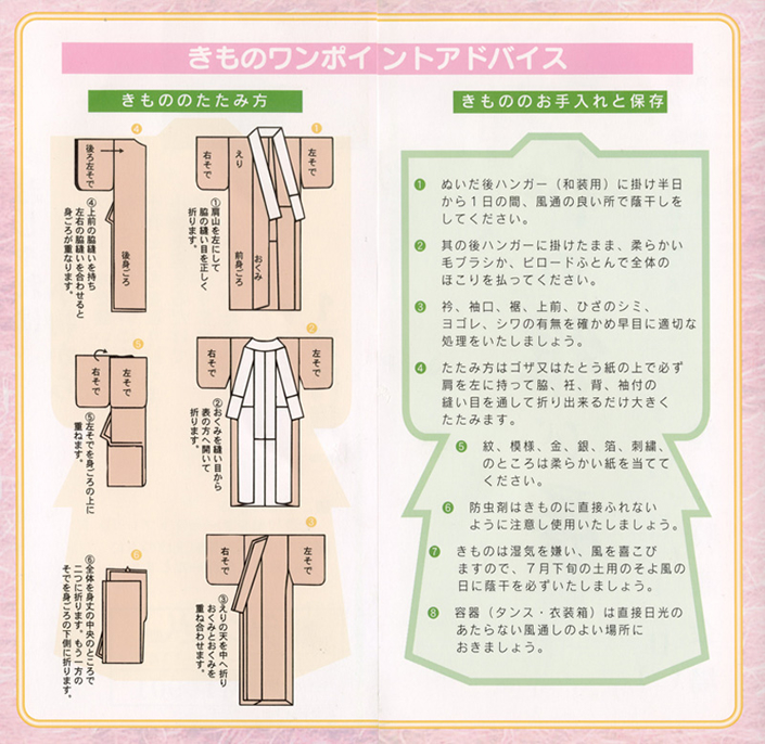 きもののたたみ方とお手入れ